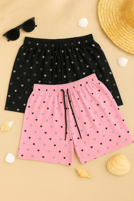 SARDHARAFASHION Printed Women Multicolor Regular Shorts