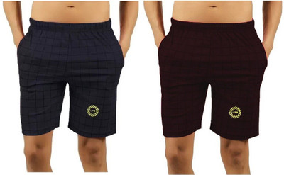 MRB Checkered Men Multicolor Bermuda Shorts