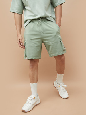 Kappa Solid Men Grey Regular Shorts