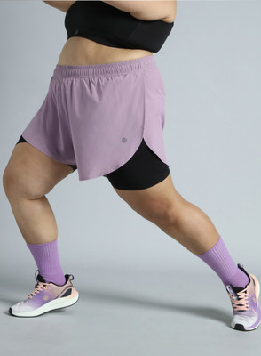 Cult Solid Women Purple Sports Shorts