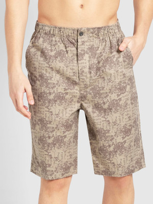 JOCKEY Printed Men Khaki Bermuda Shorts