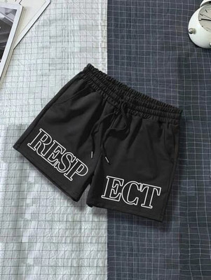 HOC Self Design, Printed Men Black Regular Shorts