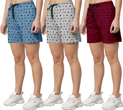 APPUFASHION Printed Women Multicolor Regular Shorts