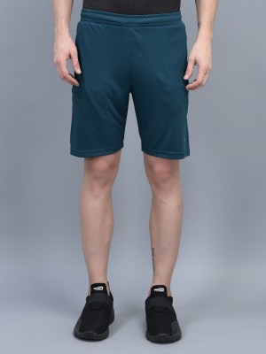 Force NXT Solid Men Green Sports Shorts