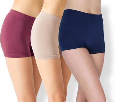 Showstopperhub Solid Women Multicolor Boxer Shorts