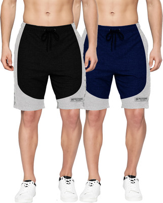 N NAYOMI Color Block Men Multicolor Casual Shorts