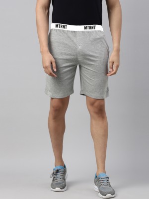 METRONAUT Solid Men Grey Sports Shorts