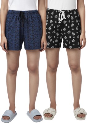 YU by Pantaloons Printed Women Multicolor Regular Shorts