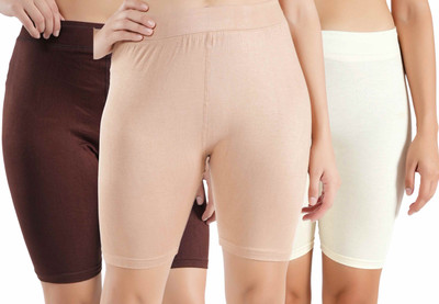 Florafit Solid Women Multicolor Cycling Shorts