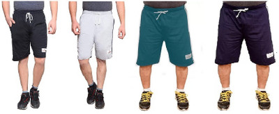 Kolva Solid Men Multicolor Running Shorts