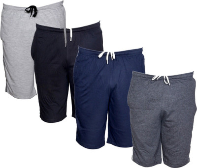 Indestar Solid Men Multicolor Bermuda Shorts