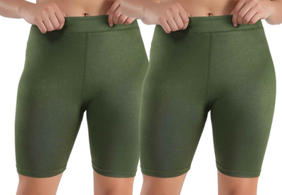 JASORA Solid Women Green Cycling Shorts