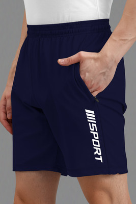 AVOLT Printed Men Blue Casual Shorts