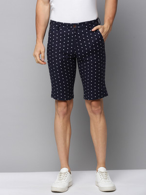SHOWOFFFF Polka Print Men Dark Blue Regular Shorts