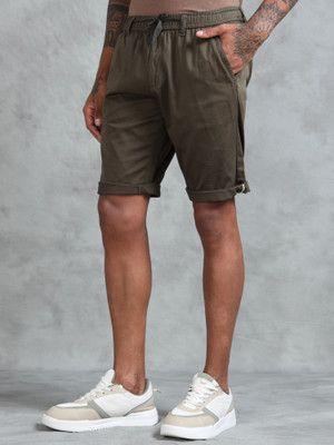 bEEVEE Solid Men Green Casual Shorts