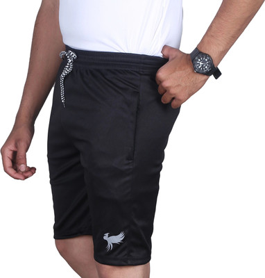 VEYNIZ Printed Men Black Sports Shorts