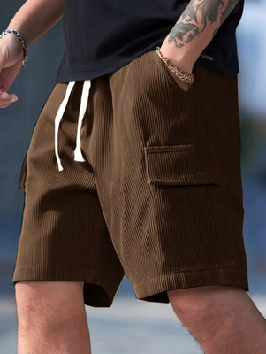 deslizar Solid Men Brown Baggy Shorts, Boxer Shorts, Regular Shorts, Casual Shorts