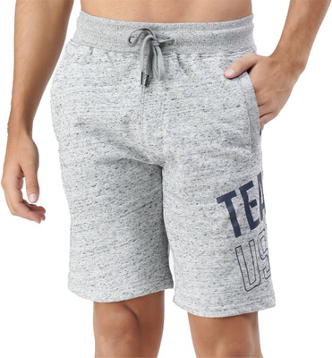 U.S. POLO ASSN. Printed Men Grey Basic Shorts