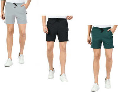 KAVYA Solid Men Multicolor Bermuda Shorts