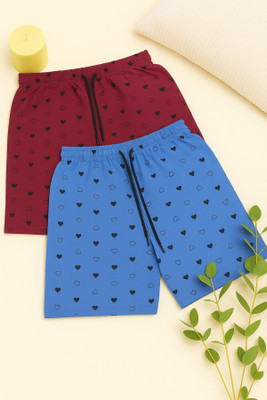 HIRPARA Printed Women Multicolor Regular Shorts