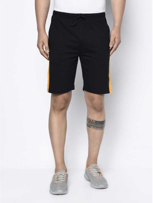 UNICUS APPAREL Striped Men Black Sports Shorts