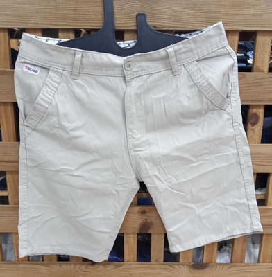 RCS Solid Men White Chino Shorts
