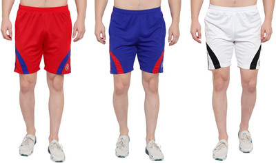 OORA TREND Mesh Men Red, Blue, White Sports Shorts