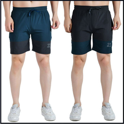 KWINGS Solid Men Blue Sports Shorts