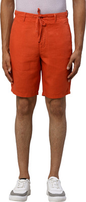 Raymond Solid Men Orange Basic Shorts