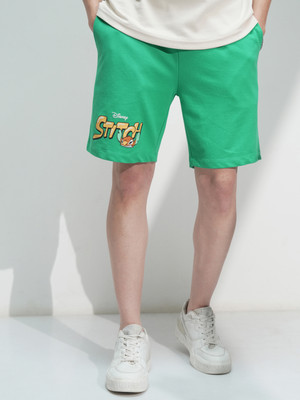HIGHLANDER Solid Men Green Regular Shorts