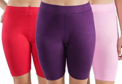 Florafit Solid Women Multicolor Cycling Shorts