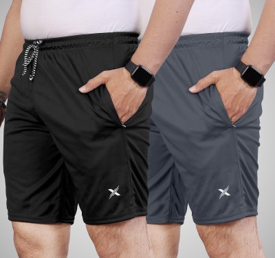 FTX Solid Men Multicolor Sports Shorts