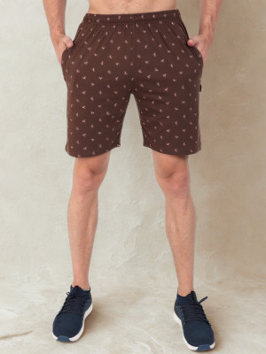 Zeffit Printed Men Brown Bermuda Shorts