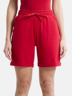 JOCKEY Solid Women Red Regular Shorts