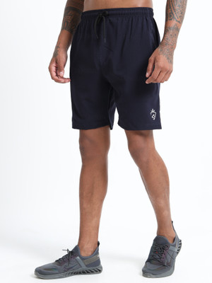TENRUN Solid Men Grey Casual Shorts
