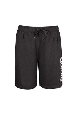 Aurora Shine Solid Men Black Regular Shorts