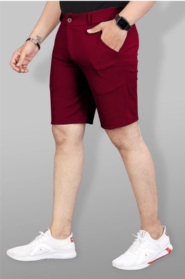 KENDORE Solid Men Maroon Running Shorts