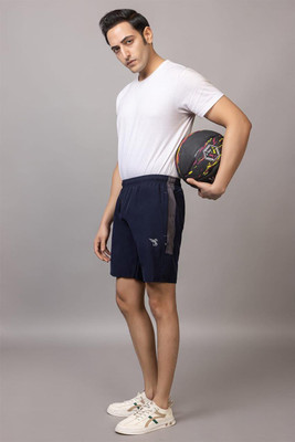 Parth Creation Printed Men Dark Blue Chino Shorts