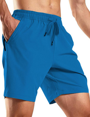 Arsh Fashion Solid Men Light Blue Basic Shorts