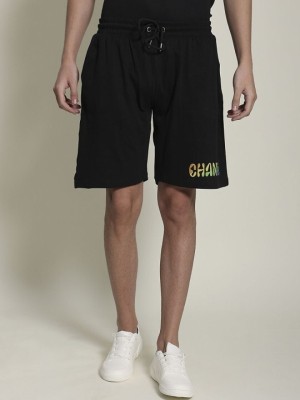 Bene Kleed Solid Men Black Casual Shorts