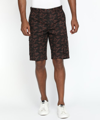 INDIAN TERRAIN Printed Men Brown Chino Shorts