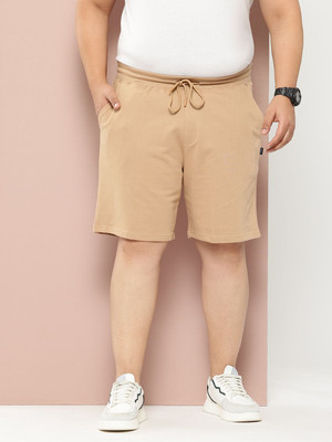 Sztori Solid Men Beige Basic Shorts