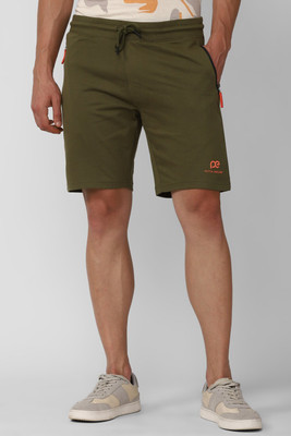 PETER ENGLAND Graphic Print Men Green Regular Shorts