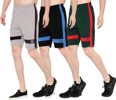 OORA TREND Mesh Men Grey, Dark Blue, Green Sports Shorts