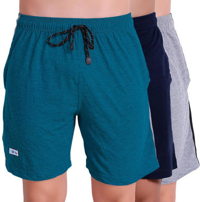 TT Solid Men Grey, Dark Blue Bermuda Shorts
