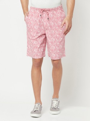 CRIMSOUNE CLUB Floral Print Men Pink Regular Shorts