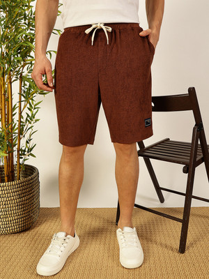 Thomas Scott Solid Men Brown Regular Shorts