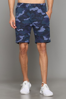 Bleualps Self Design Men Blue Casual Shorts