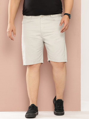Thomas Scott Solid Men Grey Chino Shorts