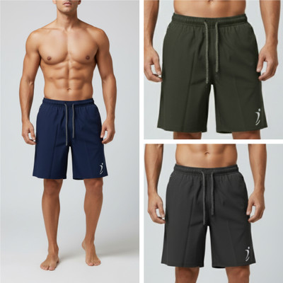 VibePulse Printed Men Blue, Green, Dark Grey Regular Shorts